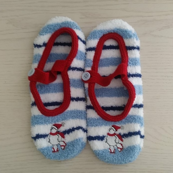 NWOT Fuzzy Holiday Sock Slippers - Picture 1 of 3